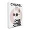 Stupell Industries Chic Kitty Cat Meow Glam Fashion Pink Circle Canvas Wall Art